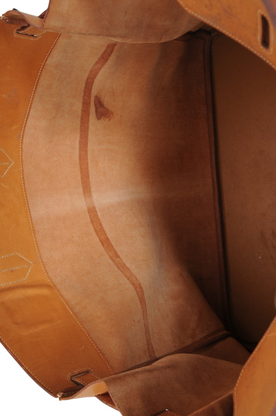 Hermes Vintage Haut à Courroies Hac 50 Birkin Natural Tan Brass Hardware Travel Duffle Bag HERMÈS 