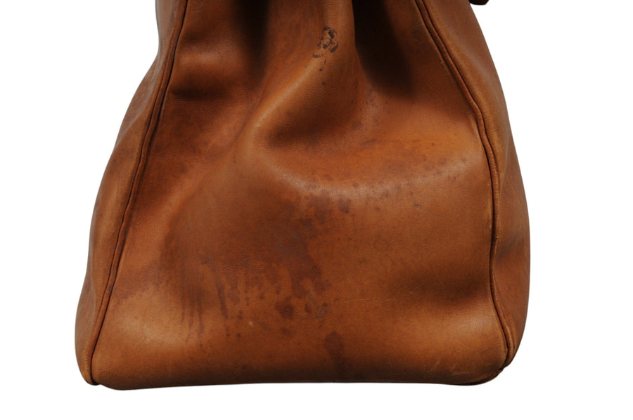 Hermes Vintage Haut à Courroies Hac 50 Birkin Natural Tan Brass Hardware Travel Duffle Bag HERMÈS 