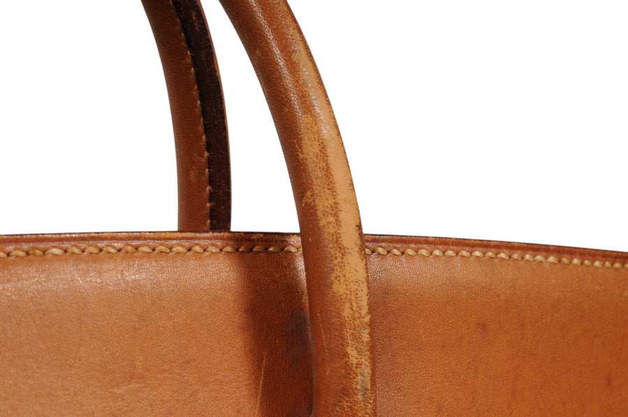 Hermes Vintage Haut à Courroies Hac 50 Birkin Natural Tan Brass Hardware Travel Duffle Bag HERMÈS 