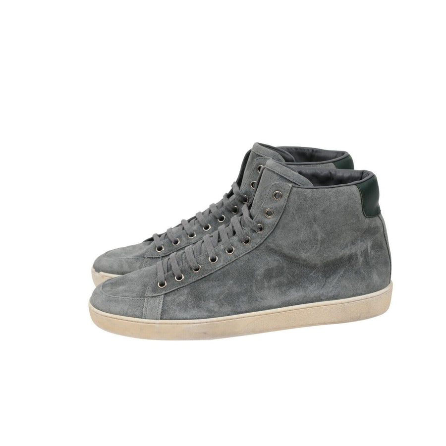 High Top Sneakers Mint Green Suede Logo Trainers Gucci 