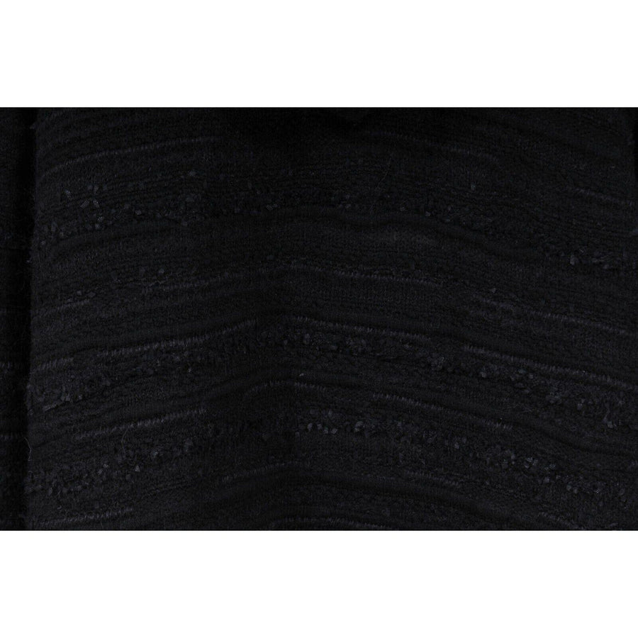 Hooded Oversized Cardigan Black Wool Mohair Blend SAINT LAURENT 