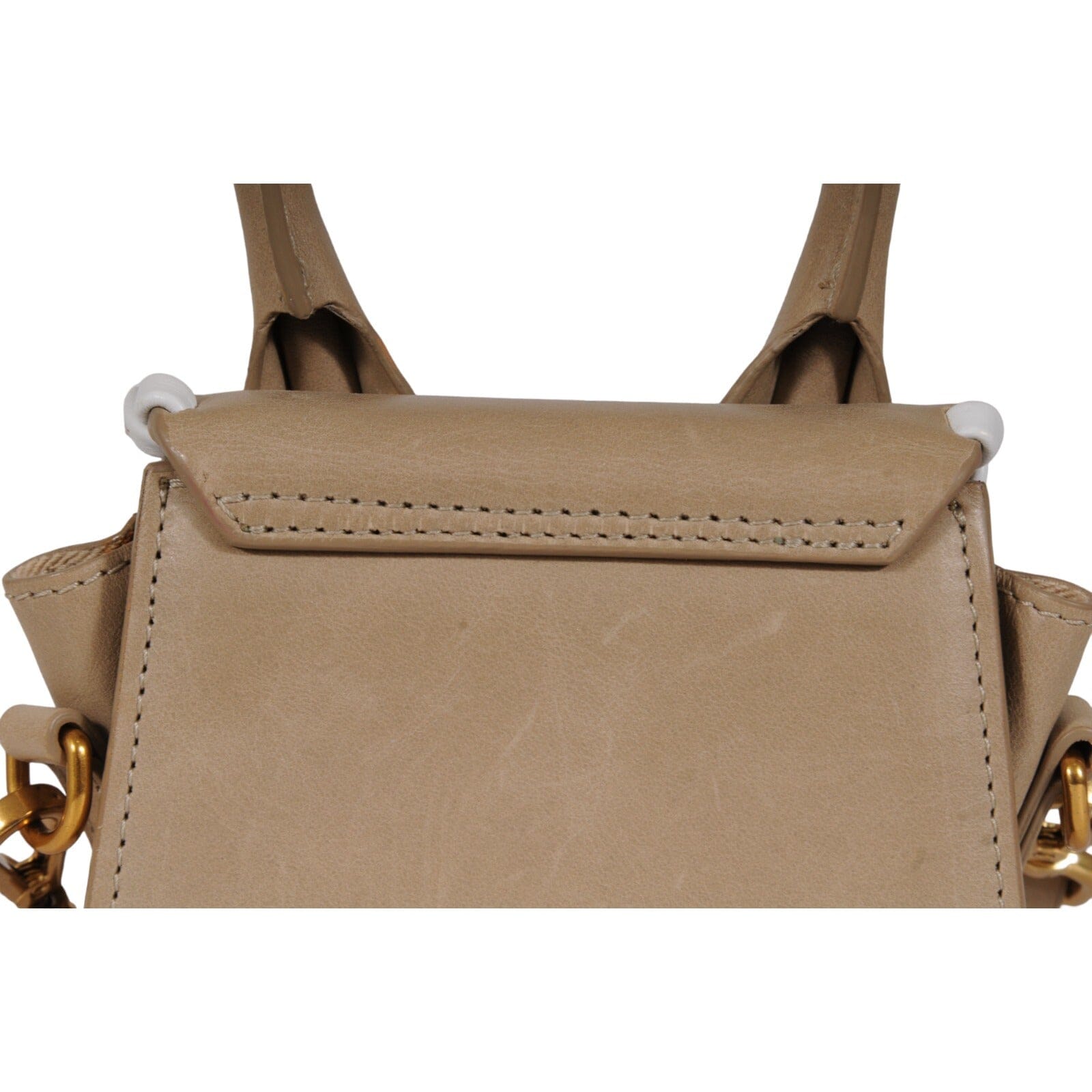 Jacquemus Le Chiquito Mini Top Handle Crossbody Bag Tan Whit