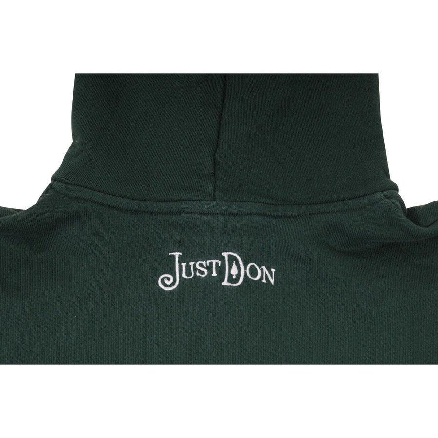 Just Don Mens Authorized Dealer Hoodie Small Green White 100% Cotton Pullover Just Don 