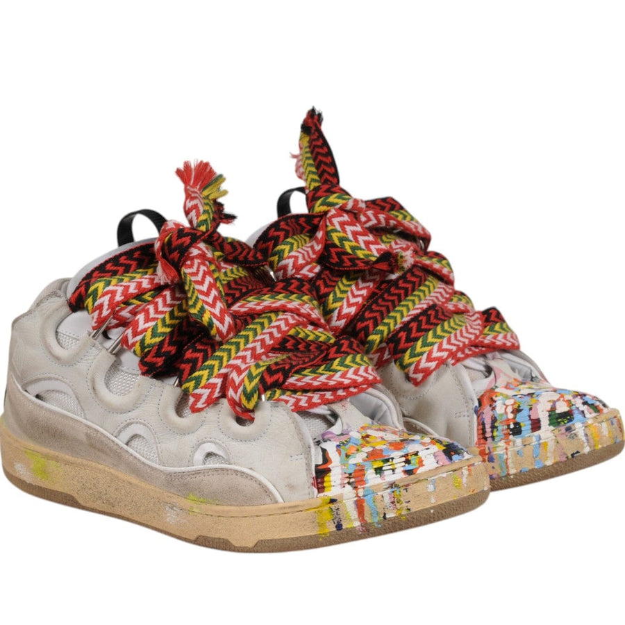 Lanvin Gallery Dept Mens Curb Paint Splatter Skate Sneakers US 10