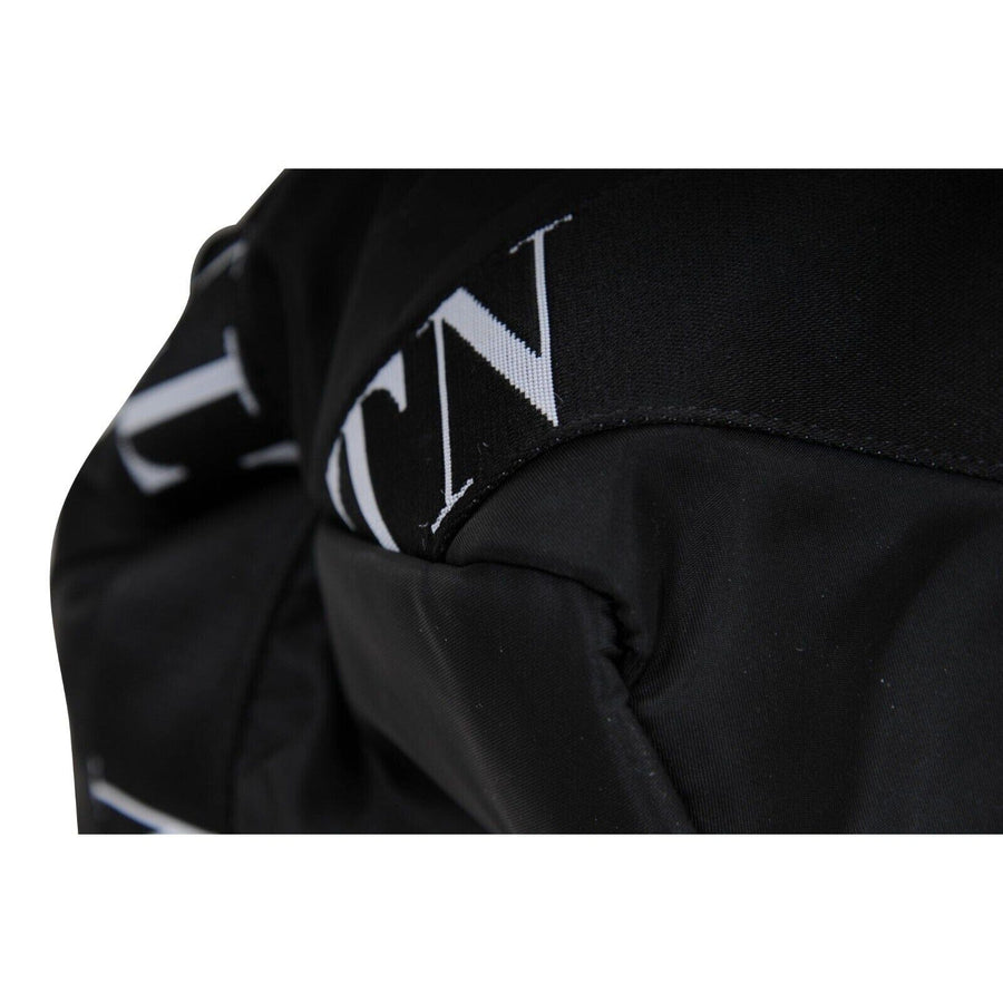 Logo Duffle Bag Black White Nylon Carry On Weekend Travel Bag Valentino 
