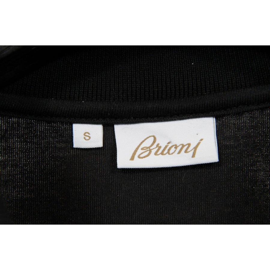 Logo Polo T Shirt Black Gold 100% Cotton Short Sleeve Collar Brioni 