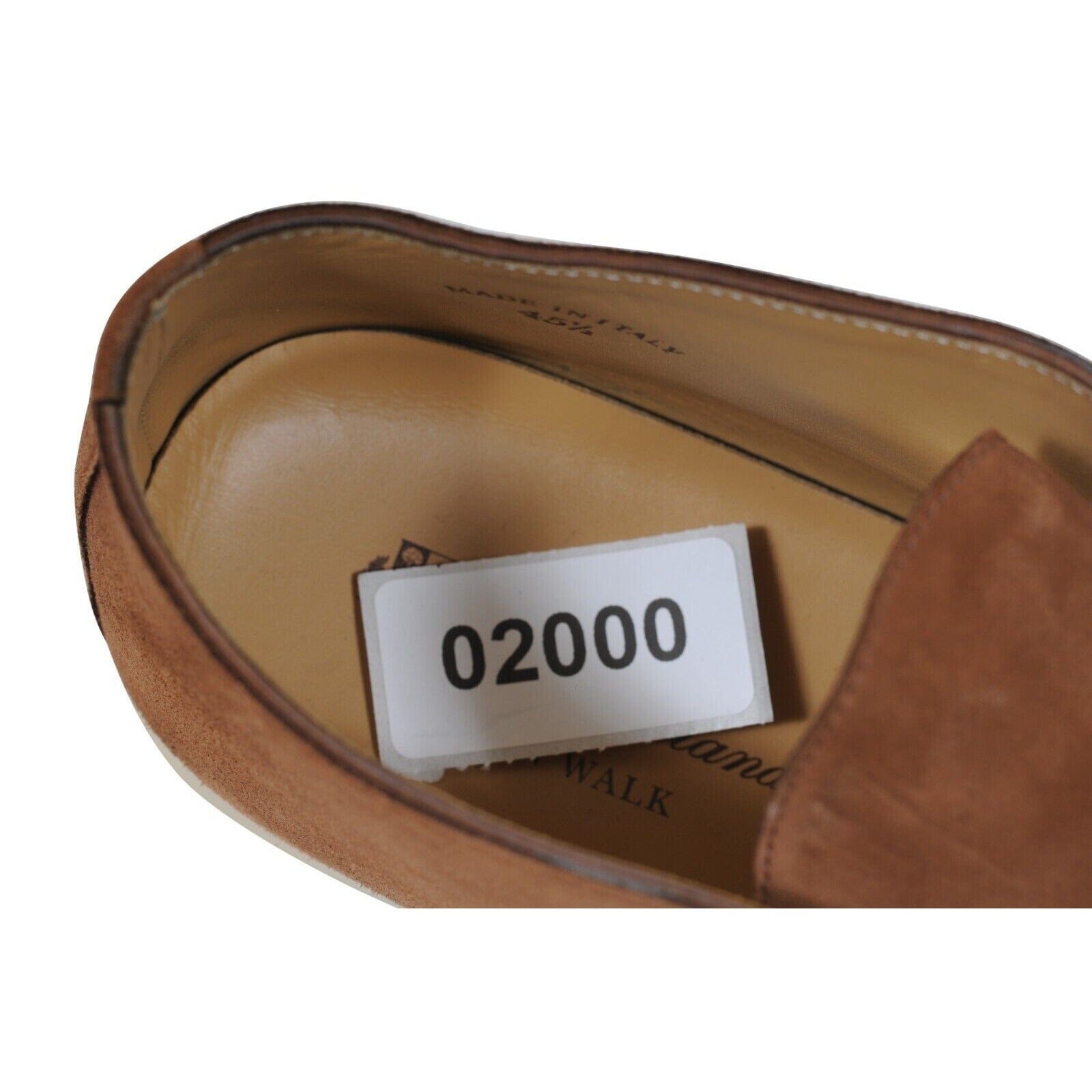 Loro Piana Mens Open Walk US 12.5 45.5 Brown Suede Slip On Chukkas
