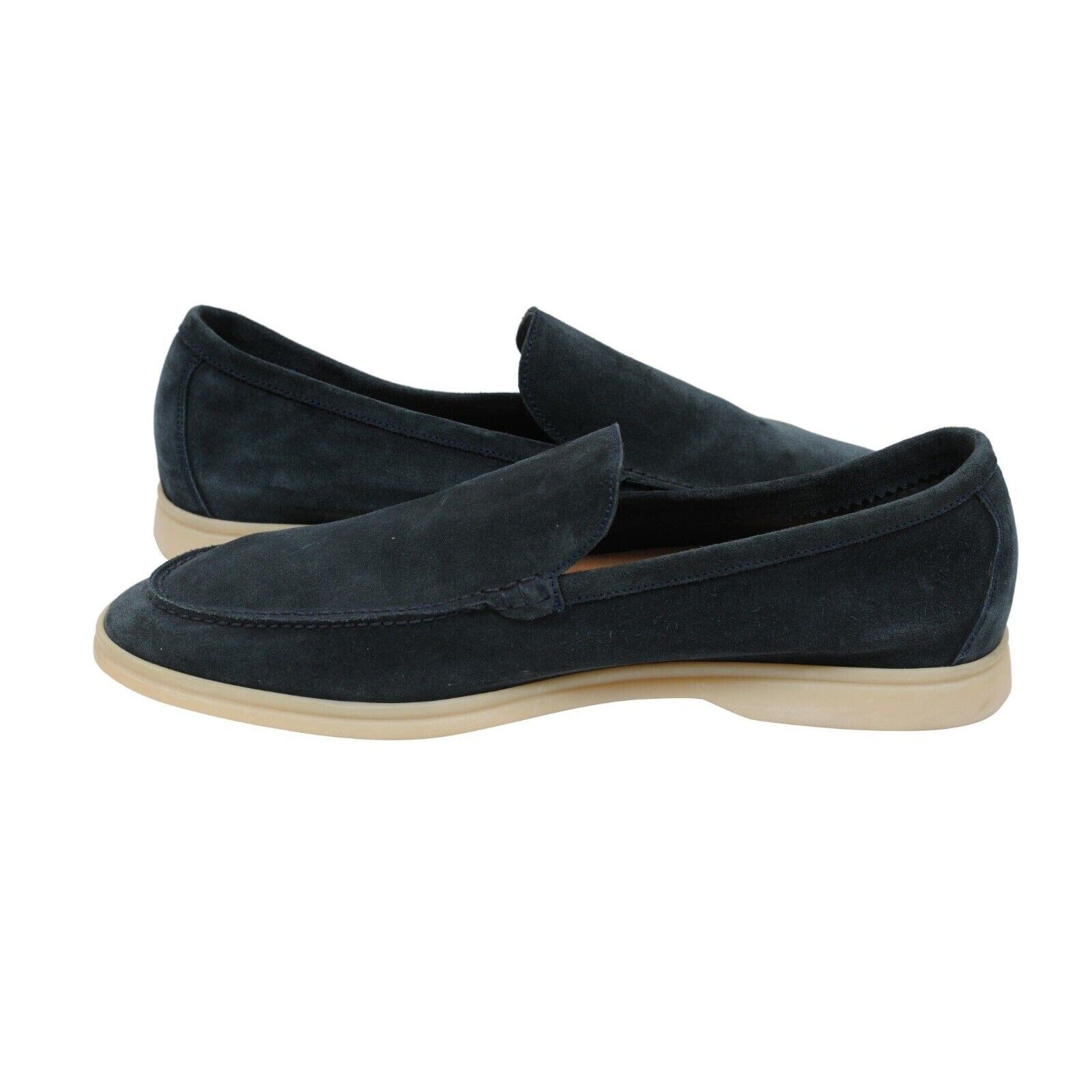 Loro Piana Mens Summer Walk US 13 EU 46 Navy Blue Suede Low  display picture 2