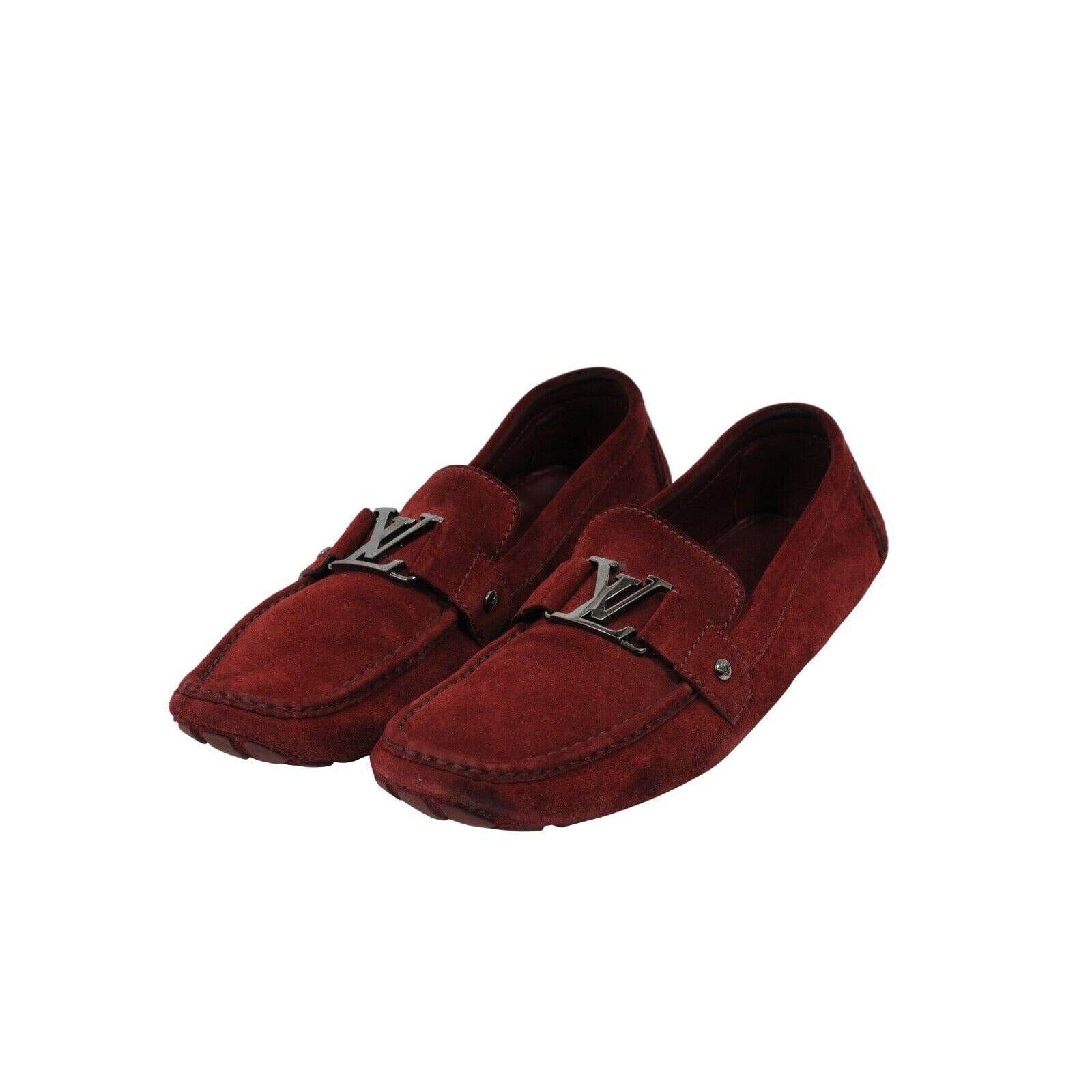 Louis Vuitton Mens Monte Carlo Loafer US 13 LV 12 Red Suede 