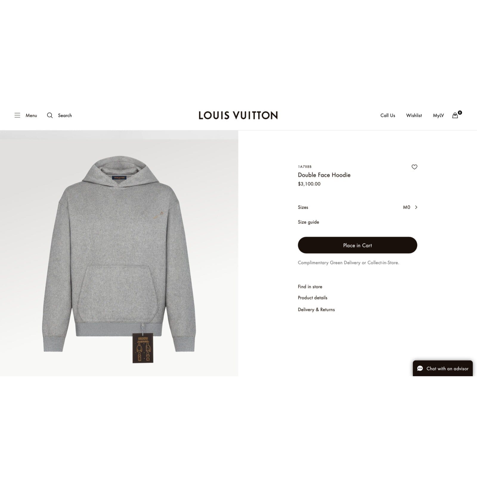 Louis Vuitton Mens Staples Edition Double Face Hoodie Medium Gray