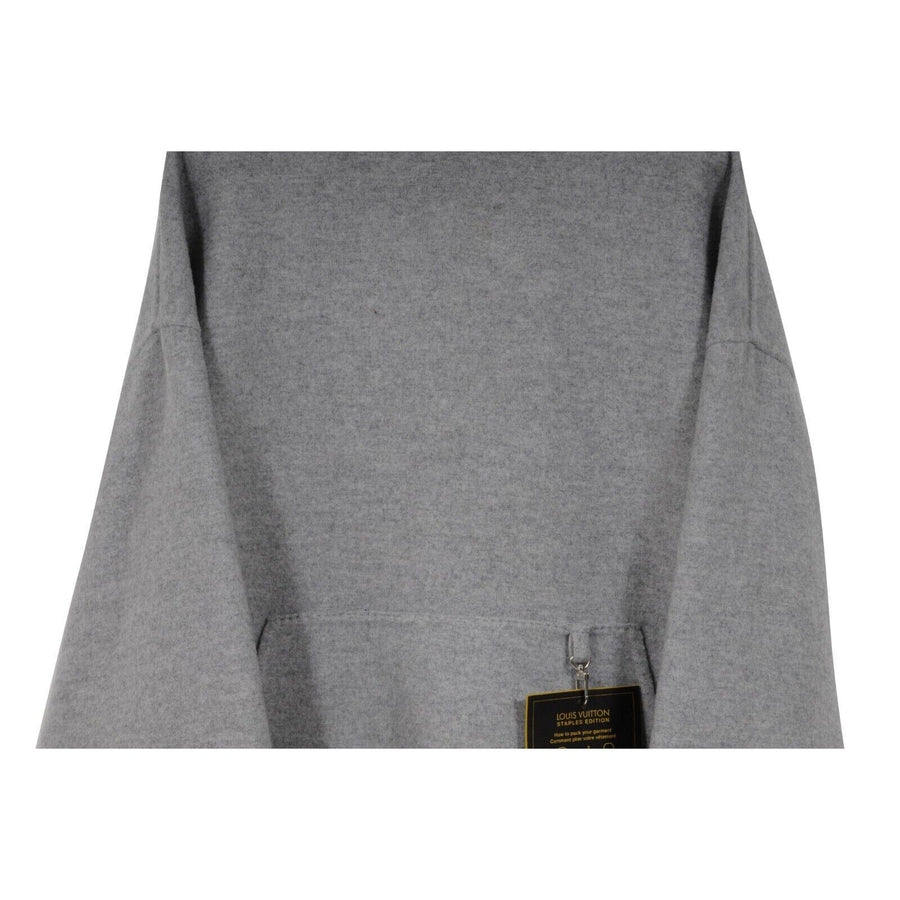 Louis Vuitton Mens Staples Edition Double Face Hoodie Medium Gray Wool Pullover LOUIS VUITTON 