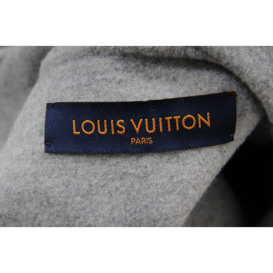 Louis Vuitton Mens Staples Edition Double Face Hoodie Medium Gray Wool Pullover LOUIS VUITTON 