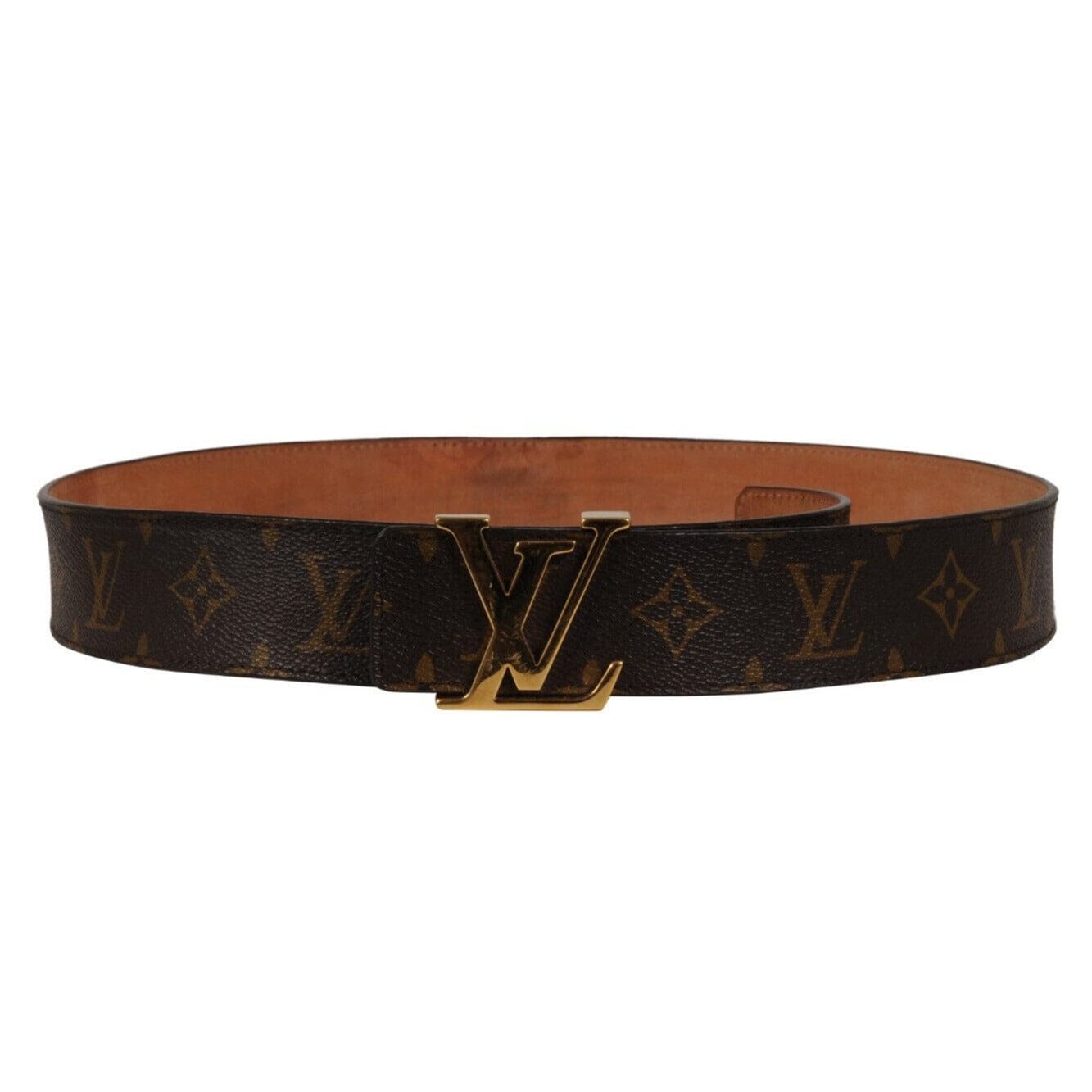 Louis Vuitton Monogram LV Initials Buckle Belt 90 36 Brown  display picture 1