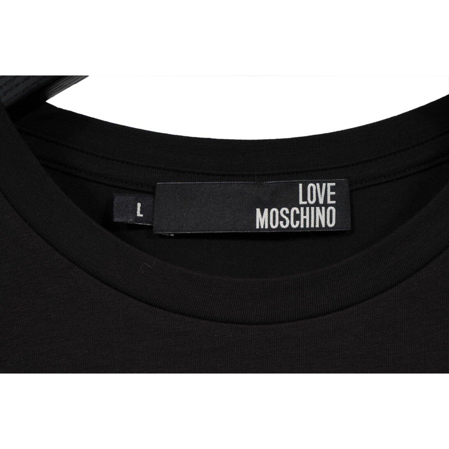 Love Moschino Mens Vampire Fangs T Shirt Size Large Black White 100% Cotton MOSCHINO 