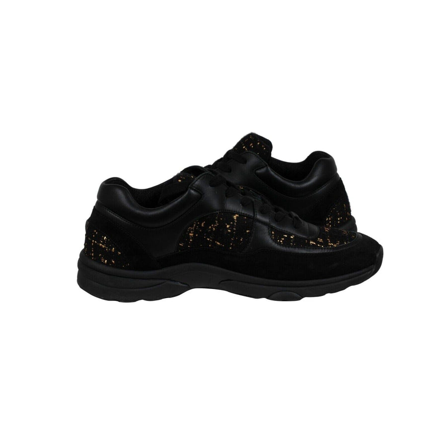 Low Top CC Logo Sport Sneakers Black Gold Trainers – THE-ECHELON