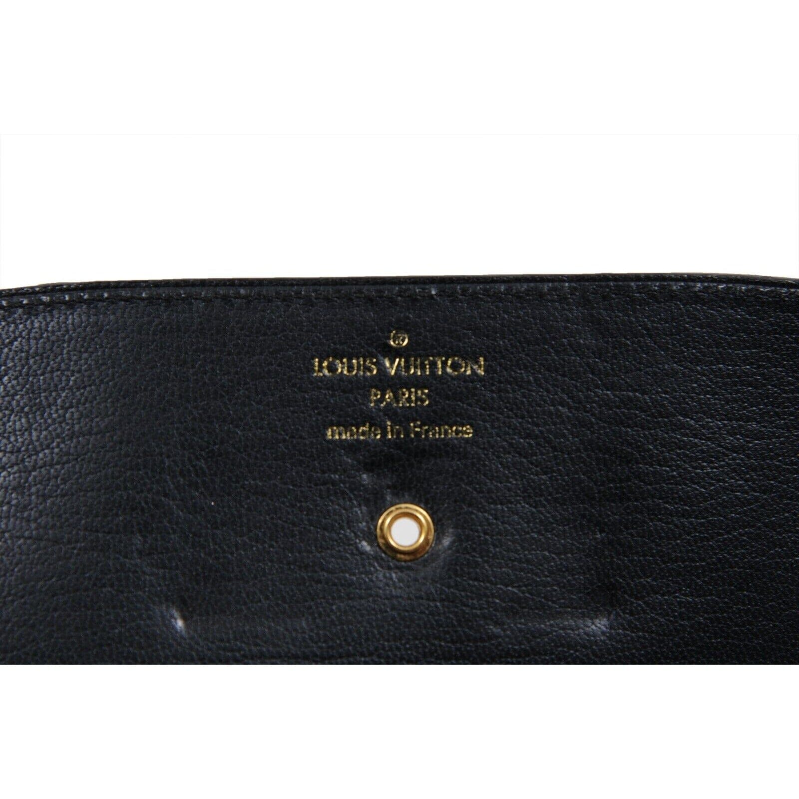 Louis Vuitton Women LV Vivienne Long Wallet Black Leather Gold
