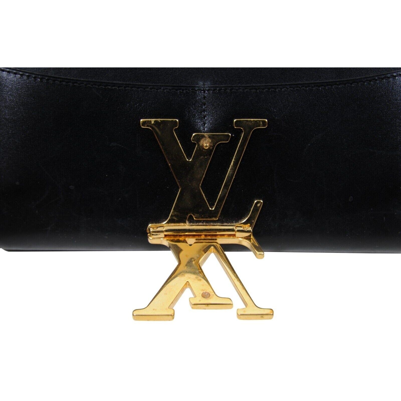 Louis Vuitton Women LV Vivienne Long Wallet Black Leather Gold