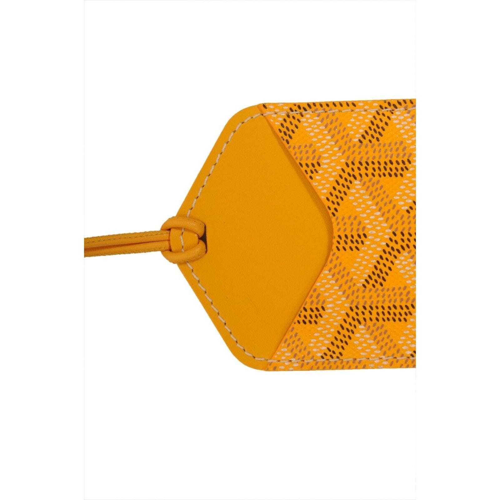 Goyard Mastermind Luggage Tag Yellow Purple Skull Bone Canvas