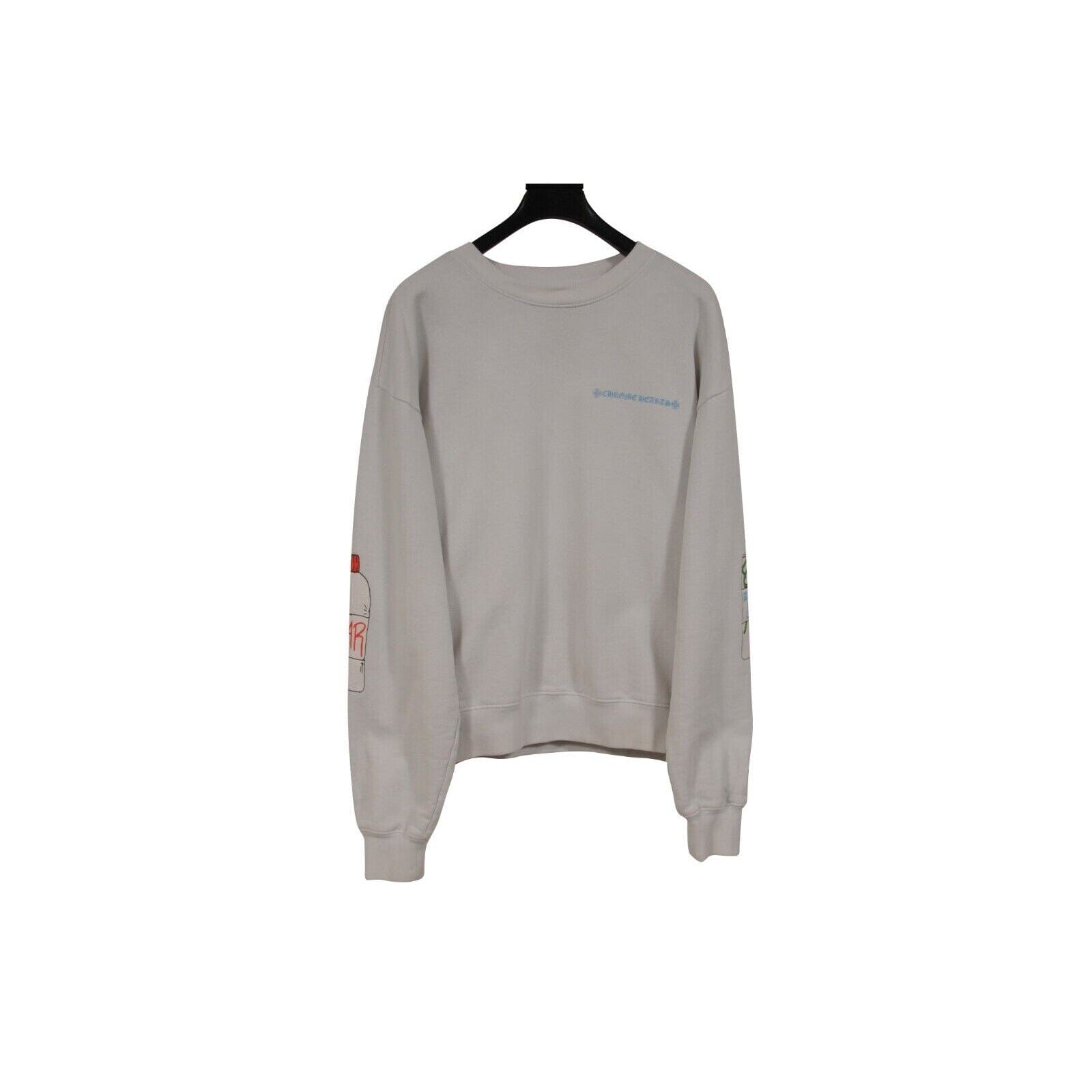 Chrome Hearts Mens Matty Boy Retro Cycle Sweatshirt Small White 