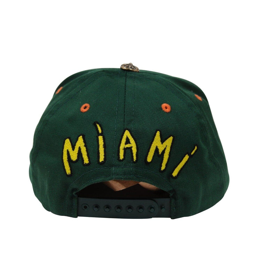 Miami Baseball Cap Green Orange Yellow Logo Hat 925 Silver Chrome Hearts 