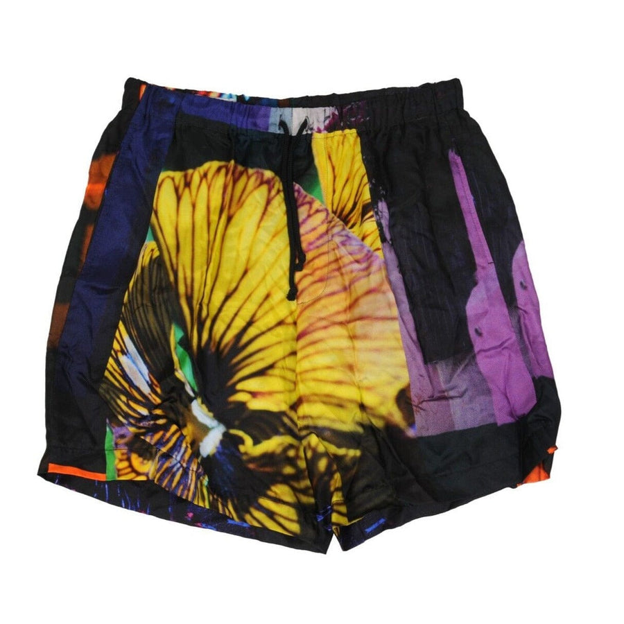 Mika Ninagawa Black Floral Bermuda Shorts DRIES VAN NOTEN 
