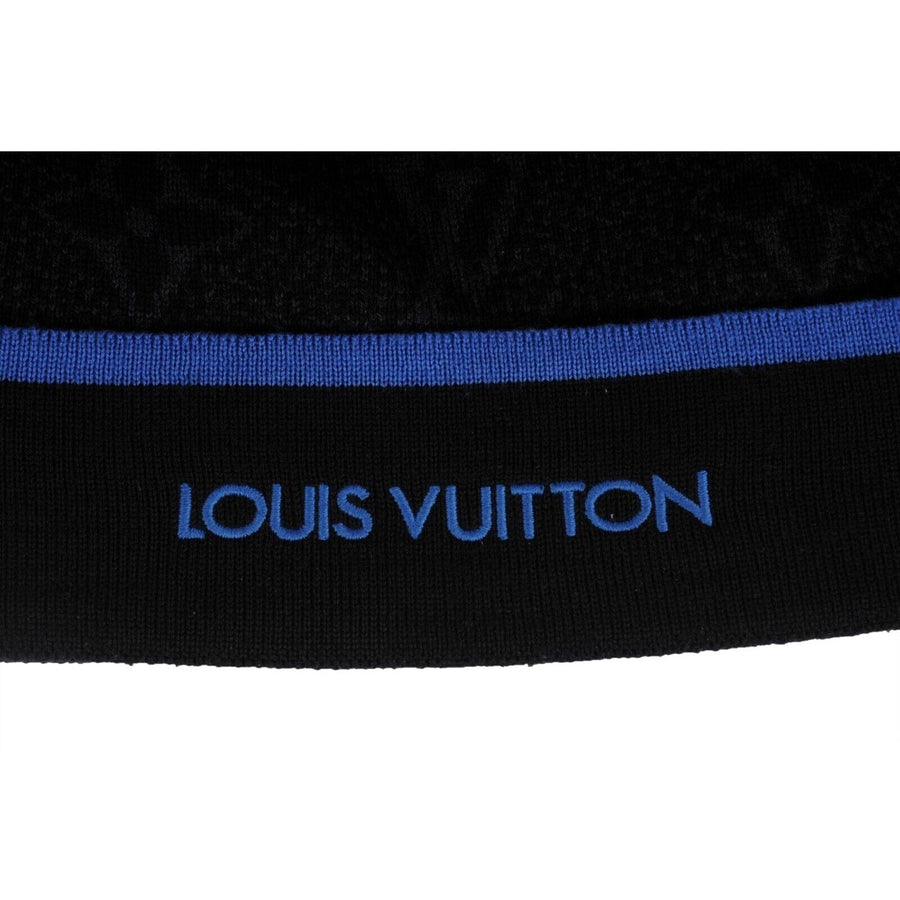My Monogram Eclipse Beanie Black Blue Wool Hat Lv Monogram Cap Louis Vuitton 