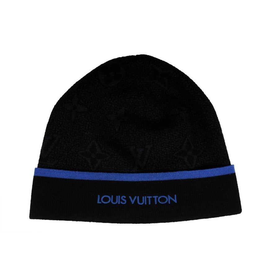 My Monogram Eclipse Beanie Black Blue Wool Hat Lv Monogram Cap Louis Vuitton 