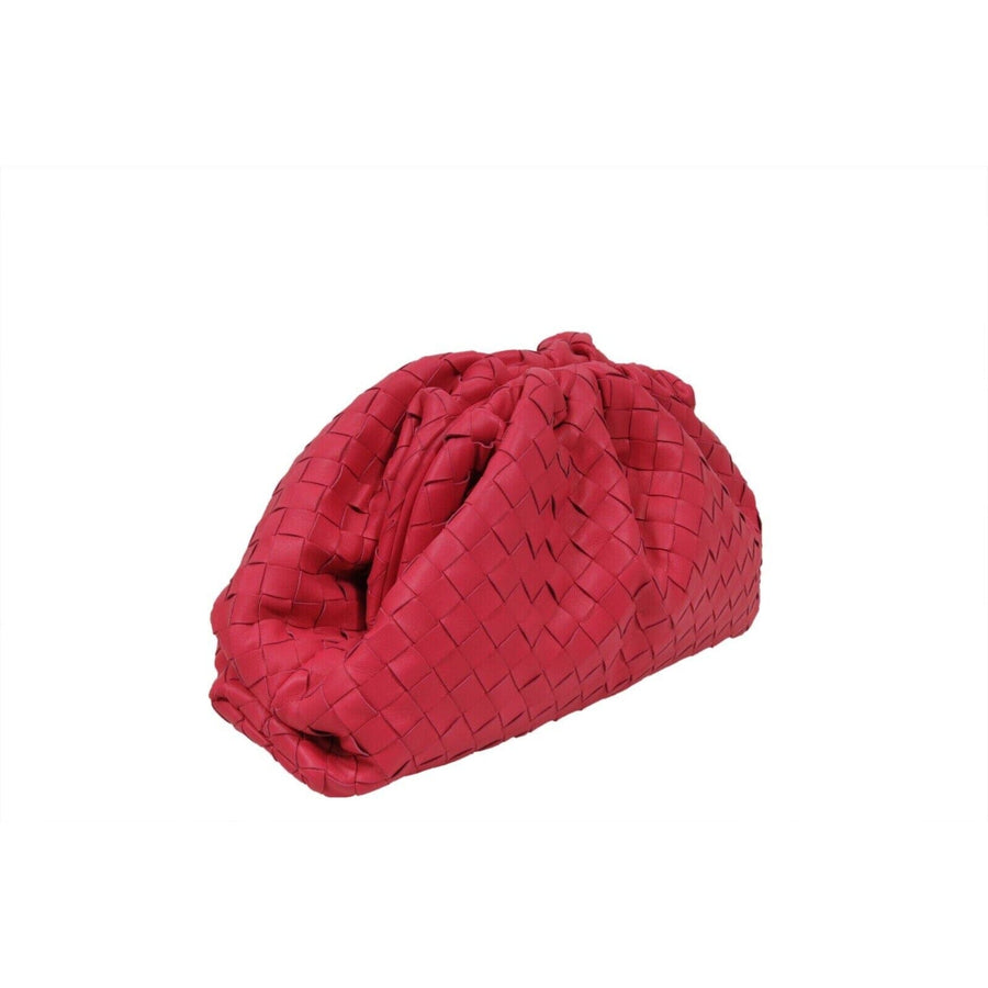 Napppa Maxi Intrecciato Woven Pouch Pink Leather Large Clutch Bag Bottega Veneta 