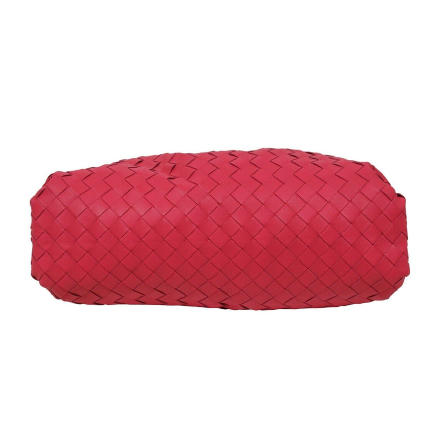 Napppa Maxi Intrecciato Woven Pouch Pink Leather Large Clutch Bag Bottega Veneta 