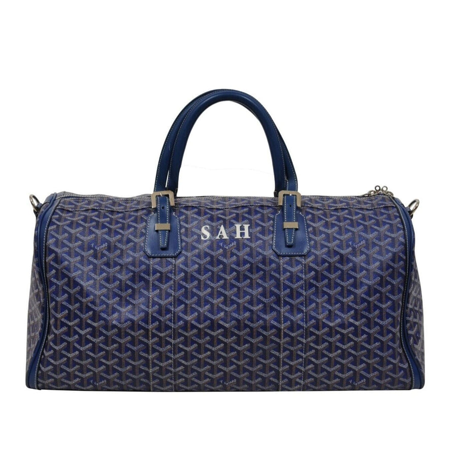 Goyard Croisiere 50 Navy Blue Duffle Travel Bag SAH Initials Carry On Weekend Bag – THE-ECHELON