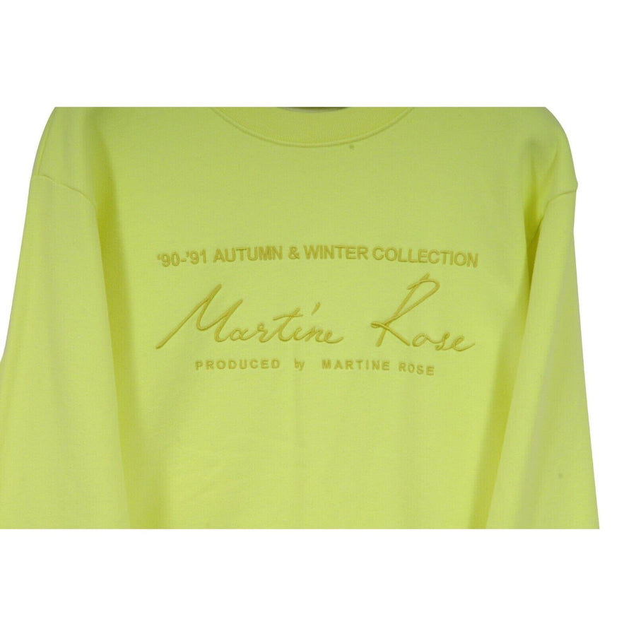 Neon Yellow Classic 90-91 Logo Sweater Martine Rose 