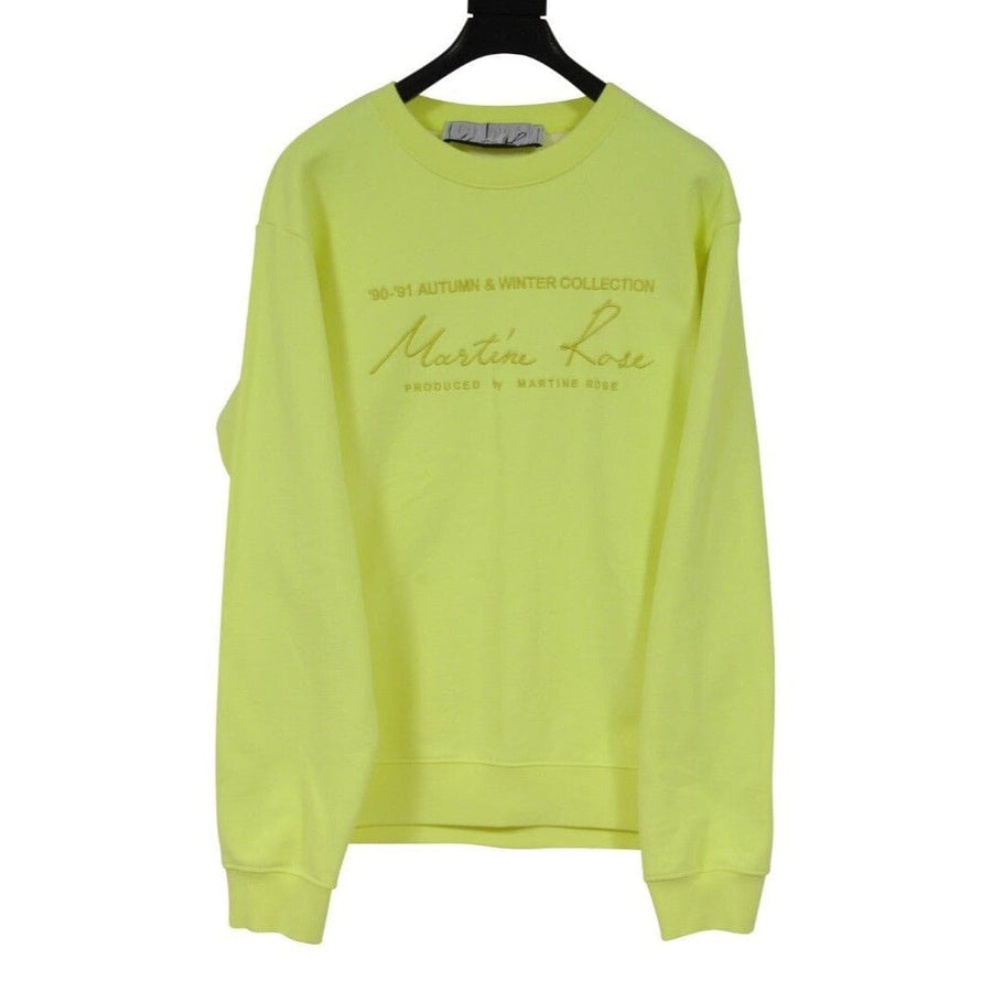 Neon Yellow Classic 90-91 Logo Sweater Martine Rose 