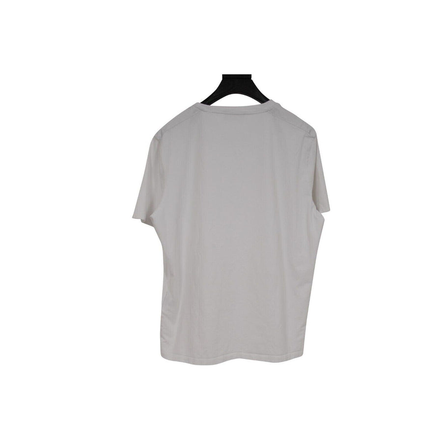 Nylon Pocket Logo T Shirt White Cotton Short Sleeve Prada 