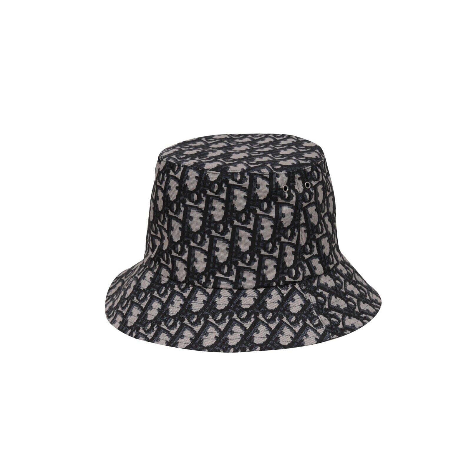 Christian Dior Oblique Bucket Hat Gray Grey Logo Hat Dior Grey size 58 cm in Cotton - 42364947 main image 3