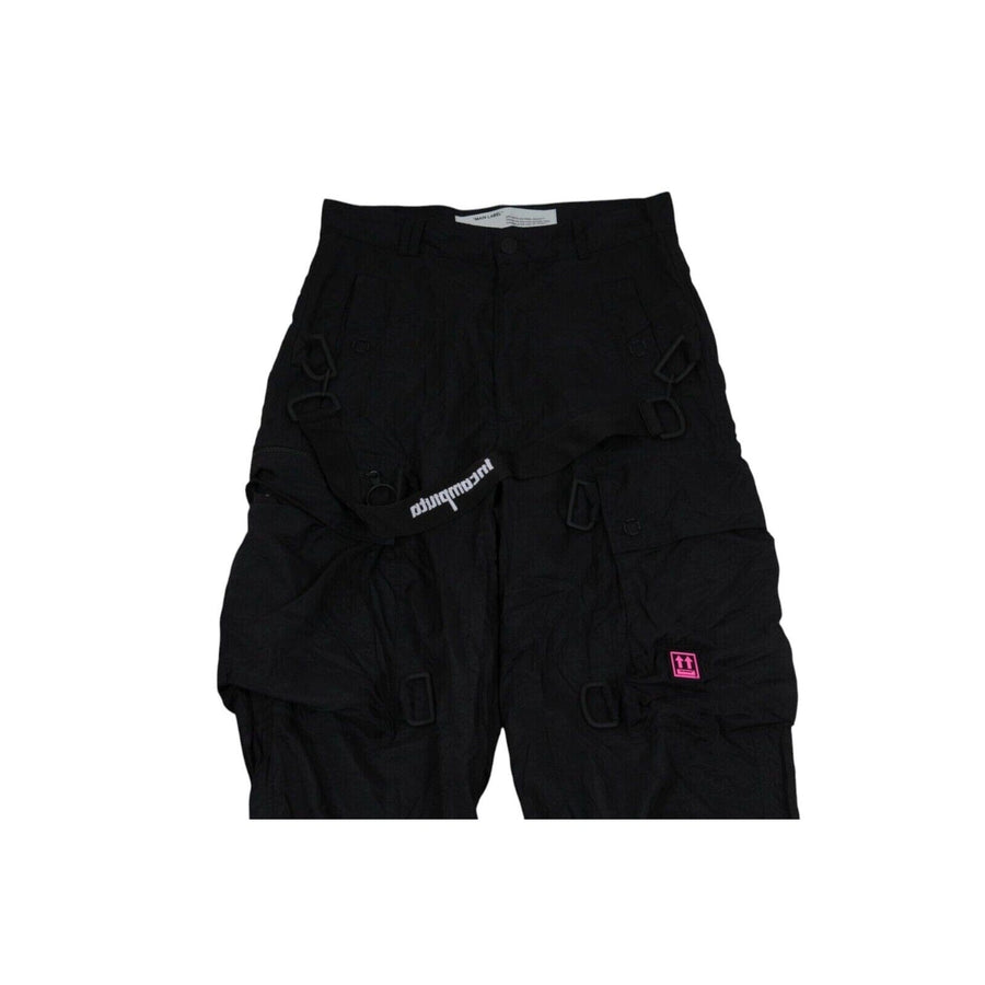 Off-White Bondage Cargo Pants Size US 30 Black Polyamide Logo Adjustable Off-White 