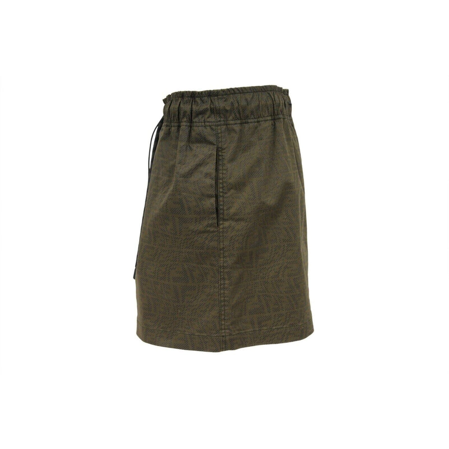 Olive Green Cargo FF Logo Mini Skirt Fendi 