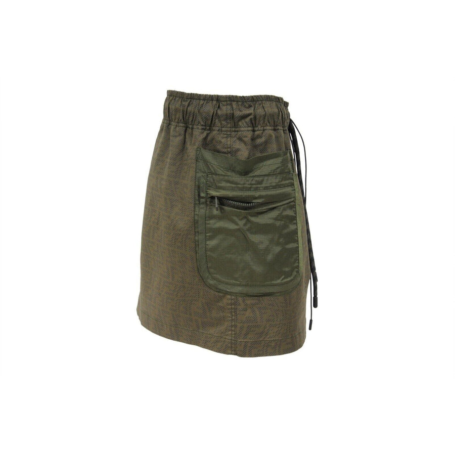 Olive Green Cargo FF Logo Mini Skirt Fendi 