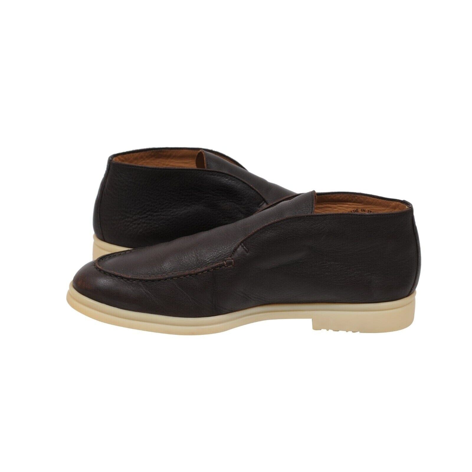 Loro Piana Open Walk Men\'s Size 11.5 Brown Calfskin Leather Slip On Chukkas Loro Piana Open Walk Chukka Boots – MILNY PARLON main image 4