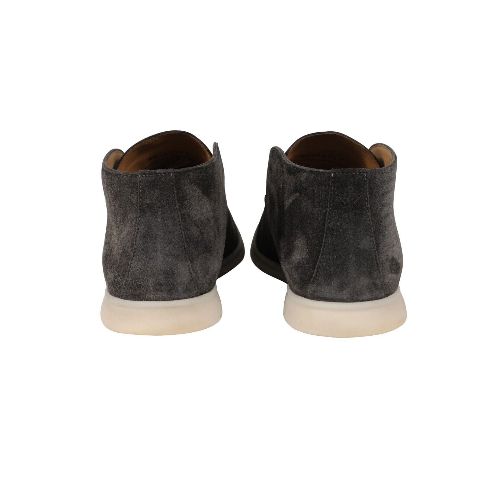 Loro Piana Men Open Walks US 11 44 Grey Brown Suede Slip On 