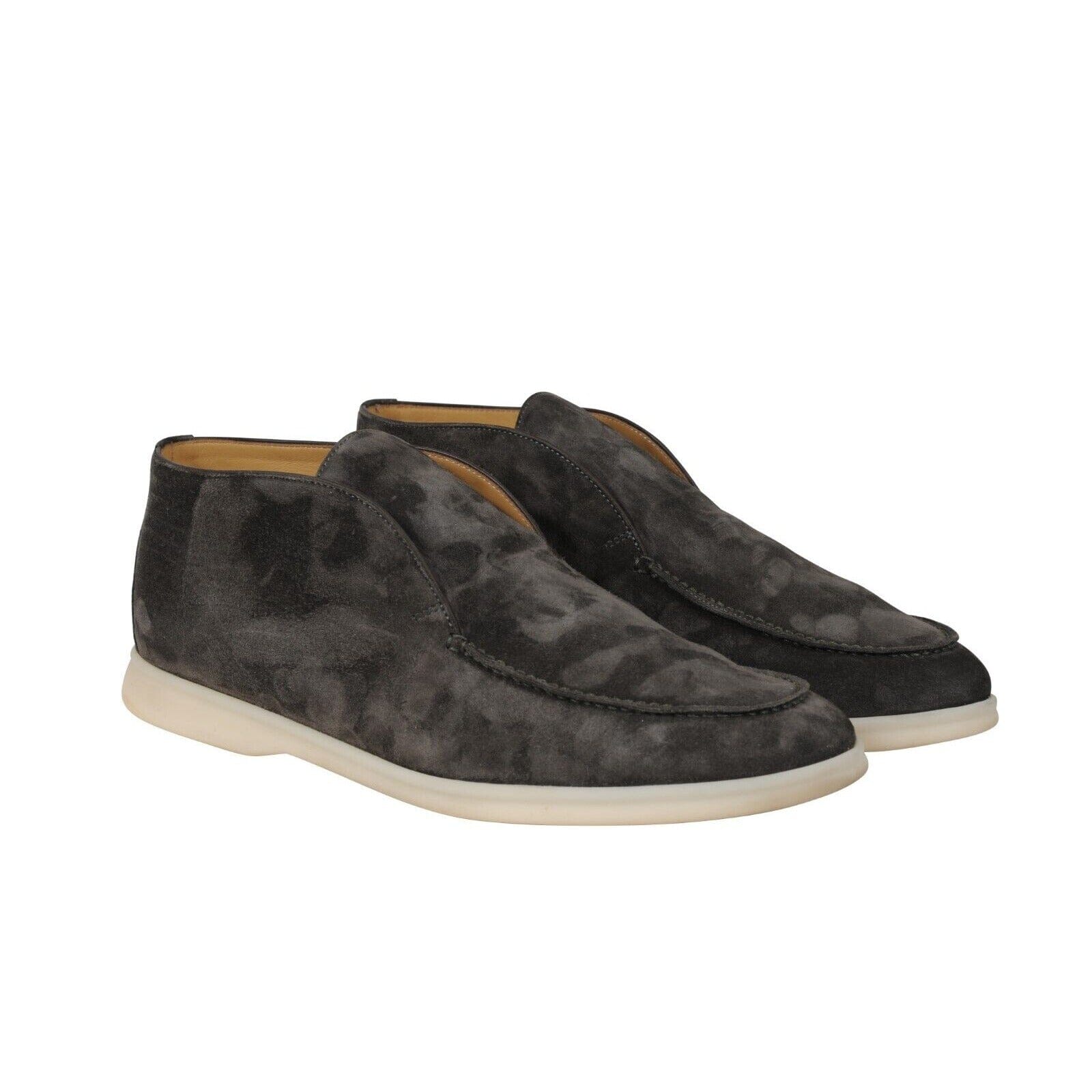Loro Piana Men Open Walks US 11 44 Grey Brown Suede Slip On  display picture 3