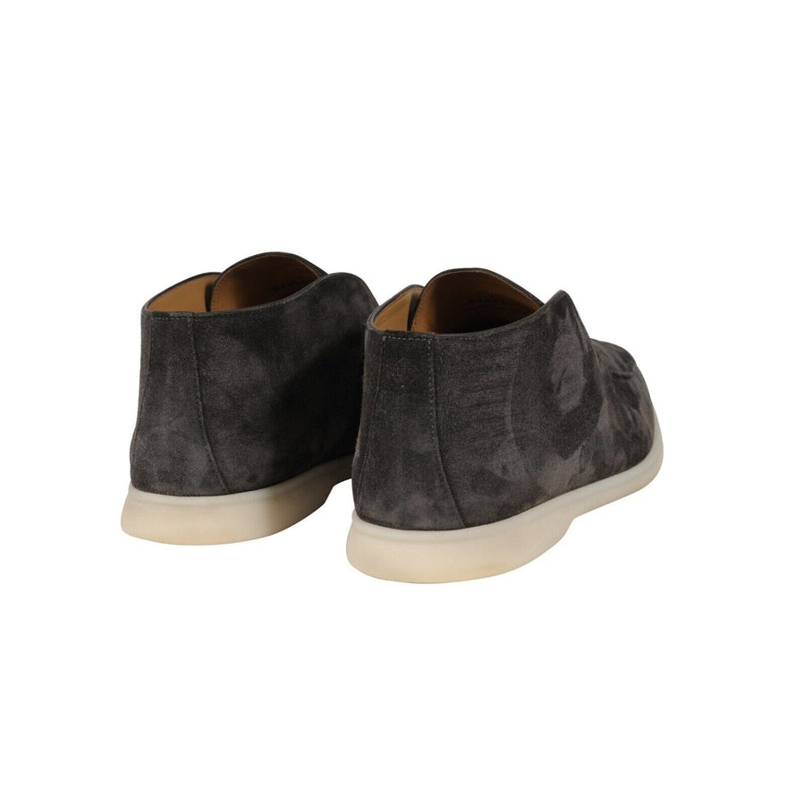 Loro Piana Men Open Walks US 11 44 Grey Brown Suede Slip On  display picture 1