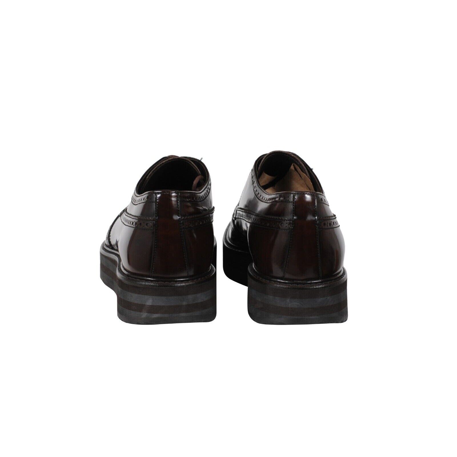 Prada Men Oxford Wingtip Platform Derby US 12 UK 11 Brown  display picture 1