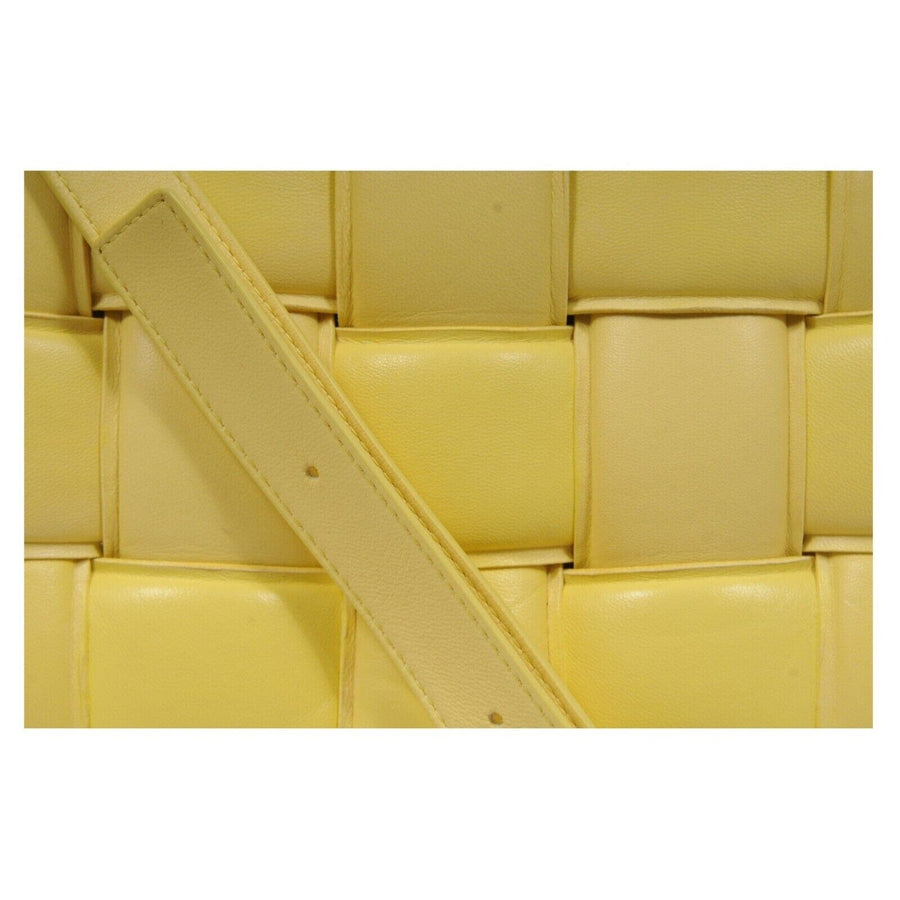 Padded Cassette Crossbody Bag Yellow Intrecciato Leather Bottega Veneta 