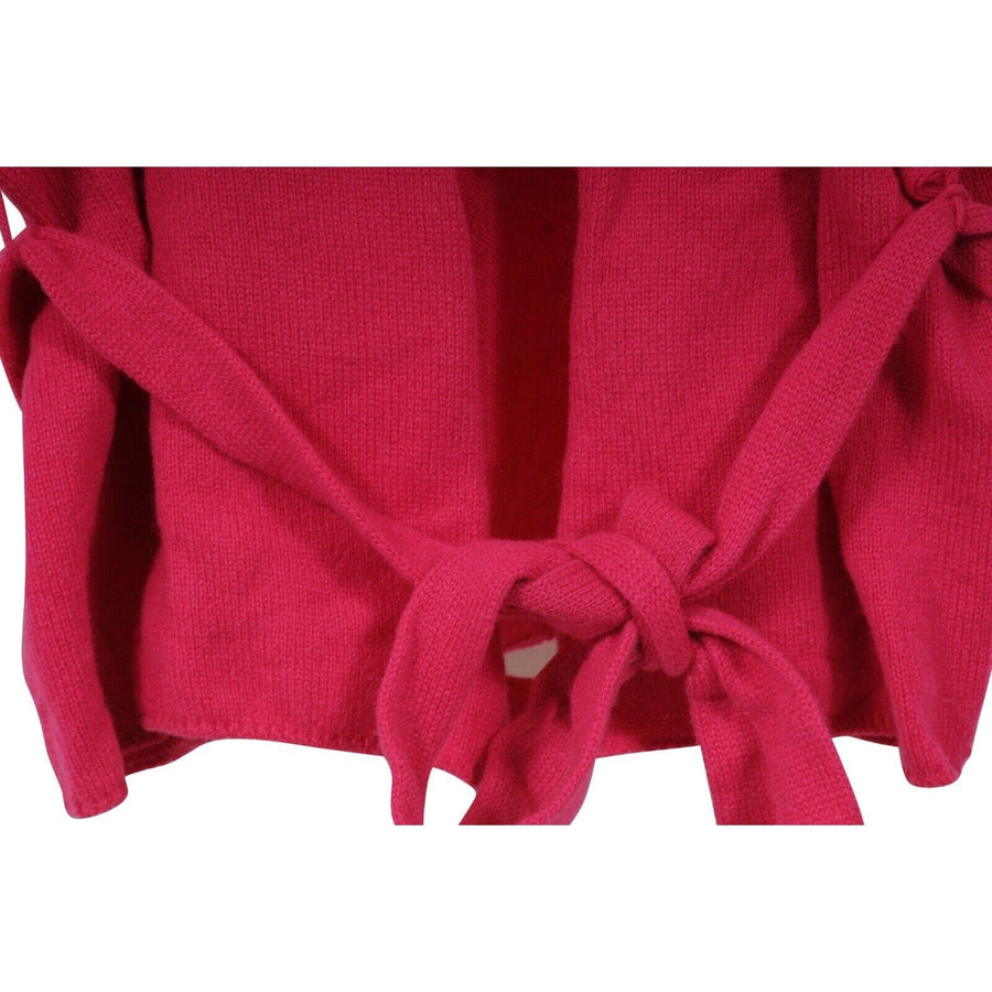 Pink Cashmere Tie Front Sweater Cropped Cardigan Top Marni 