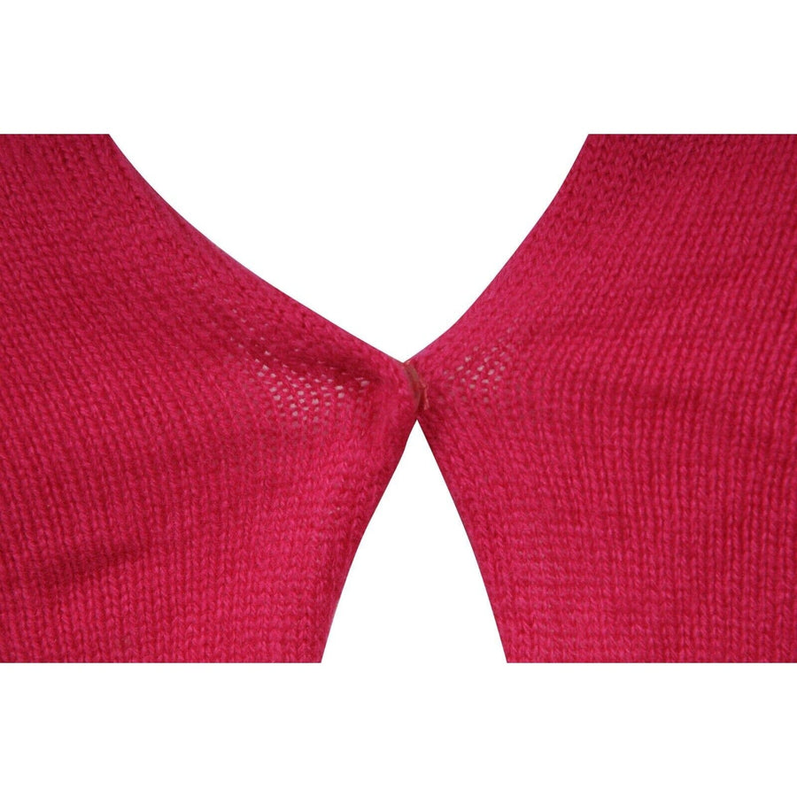 Pink Cashmere Tie Front Sweater Cropped Cardigan Top Marni 