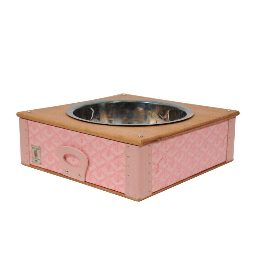 Pink Edmond Single Dog Cat Bowl Hard Sided Trunk Discontinued Palladium Goyard 
