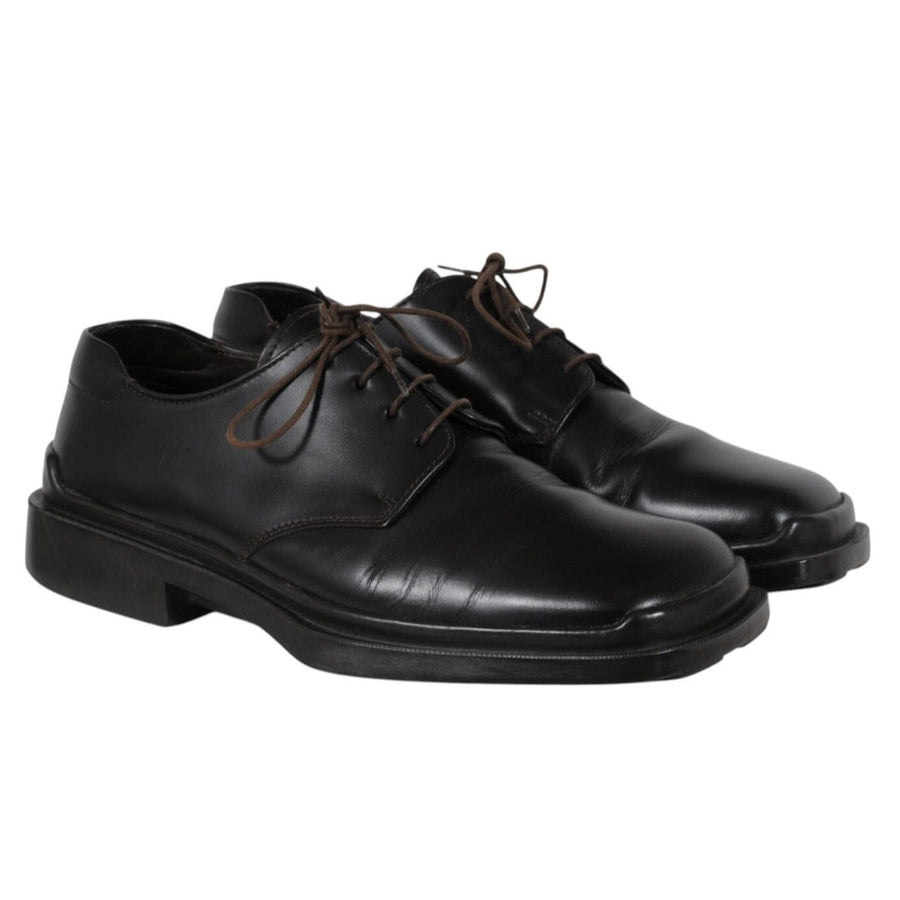 Prada AW99 Vtg Square Toe Lace Up 11 UK 10 Dark Brown Leather