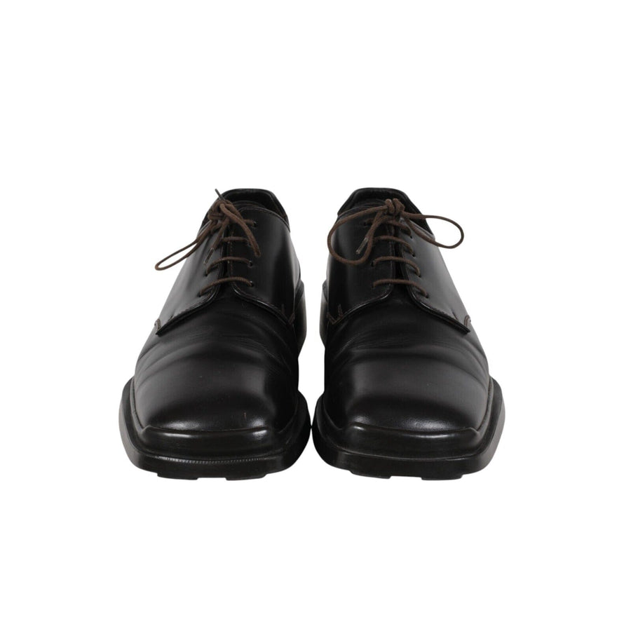 Prada AW99 Vtg Square Toe Lace Up 11 UK 10 Dark Brown Leather Dress Ox – THE-ECHELON Prada AW99 Vtg Square Toe Lace Up 11 UK 10 Dark Brown Leather Dress Ox – THE-ECHELON