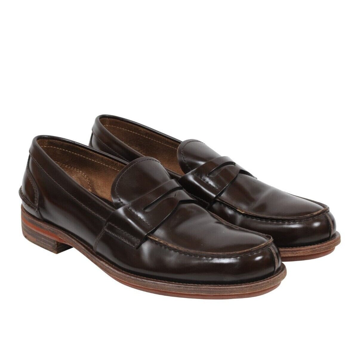 Prada, Men’s Leather Driving Loafers, Size 10, Brown with penny loafer detail Prada Men main image 2