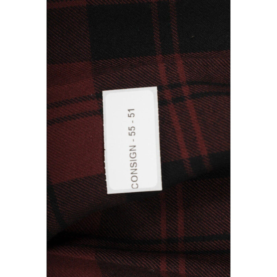 Red Black Wool Plaid Dress Pants Trousers VALENTINO 